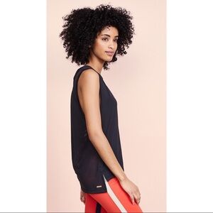Alala Skimm Black Mesh Tank Top Small